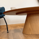 Ver imagem 5 de Mesa de Centro Cone Oval 120x60 cm Base Laminada em Madeira Freijó Tampo Freijó Personal Móveis Desi