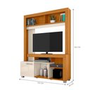 Ver imagem 2 de Home para TV Levi 136cm MDP com Porta Correr Cinamomo Off White Casah