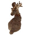 Ver imagem 1 de Rena Rústica Sentada Revestida em Pele Alt 36cm X Larg 19cm X Comp 44cm