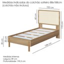 Ver imagem 3 de Cama Solteiro Palhinha Oslo 27058 Pes Madeira 102 Cm Hanover Artesano