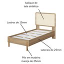 Ver imagem 5 de Cama Solteiro Palhinha Oslo 27058 Pes Madeira 102 Cm Hanover Artesano