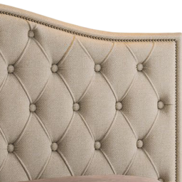Cabeceira Estofada Cama Box Casal 1,40 Viena para Quarto em Linho Bege - Larbelle - 6
