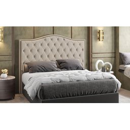 Cabeceira Estofada Cama Box Casal 1,40 Viena para Quarto em Linho Bege - Larbelle - 1