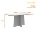 Ver imagem 3 de Mesa de Jantar Ana 160x90 com 6 Cadeiras Amanda Ipê/Preto/Bege - PR Móveis