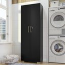 Ver imagem 1 de Armário Sapateira Multiuso 2 Portas com Chave Essencial - Preto