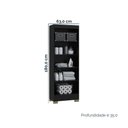 Ver imagem 2 de Armário Sapateira Multiuso 2 Portas com Chave Essencial - Preto