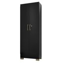 Ver imagem 7 de Armário Sapateira Multiuso 2 Portas com Chave Essencial - Preto