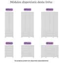 Ver imagem 6 de Guarda-roupa Infantil 122cm 4 Portas e 2 Gavetas Allegra Multimóveis Mp4443 Branco