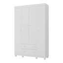 Ver imagem 2 de Guarda-roupa Infantil 122cm 4 Portas e 2 Gavetas Allegra Multimóveis Mp4443 Branco