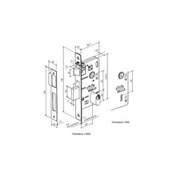 FECHADURA DUNA IMAB INTERNA PRETA PRETO PP QUARTO CHAVE GRANDE 40MM - 5