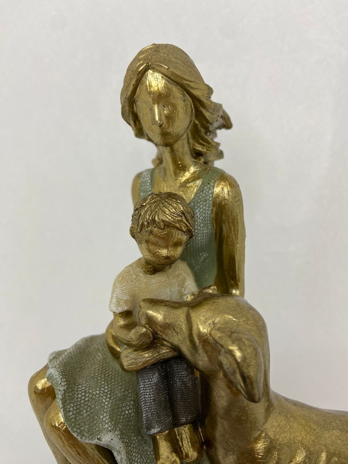 Escultura Decorativa Em Resina Mãe E Filho Com Pet 18cm|Luart´s Decor Espressione - 3