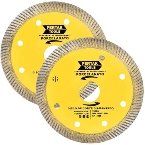 Disco de Corte para Porcelanato 105x20mm | 02 Un
