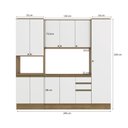 Ver imagem 4 de Cozinha Compacta com Kit Forno Celeste Kappesberg 100% Mdf Nogueira/branco 240cm