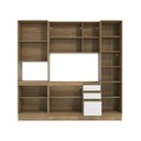 Ver imagem 3 de Cozinha Compacta com Kit Forno Celeste Kappesberg 100% Mdf Nogueira/branco 240cm