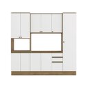 Ver imagem 2 de Cozinha Compacta com Kit Forno Celeste Kappesberg 100% Mdf Nogueira/branco 240cm