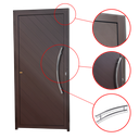 Ver imagem 2 de Porta Alumínio Lambril Savana c/Puxador D.Marrom Corten 90 Brimak