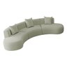 Kit Sofá Modular 4 Lugares Moderno Curvo Orgânico Duna Bouclé - 1