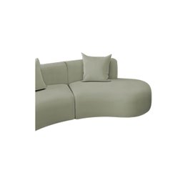 Kit Sofá Modular 4 Lugares Moderno Curvo Orgânico Duna Bouclé - 5