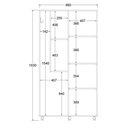 Ver imagem 6 de Armario Multiuso 2 Portas com Rodizio 86 Cm Ar70 Branco Dtall