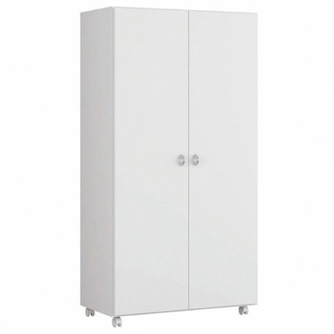 Armario Multiuso 2 Portas com Rodizio 86 Cm Ar70 Branco Dtall