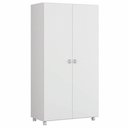 Ver imagem 1 de Armario Multiuso 2 Portas com Rodizio 86 Cm Ar70 Branco Dtall