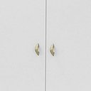 Ver imagem 4 de Armario Multiuso 2 Portas com Rodizio 86 Cm Ar70 Branco Dtall