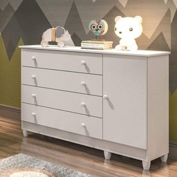 Quarto De Bebê Berço 3 Em 1 Cômoda Branco - 4