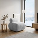 Ver imagem 1 de Poltrona Decorativa para Sala Orgânica 60 cm Base Fixa Nara Suede D03 - D'Rossi