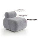 Ver imagem 3 de Poltrona Decorativa para Sala Orgânica 60 cm Base Fixa Nara Suede D03 - D'Rossi