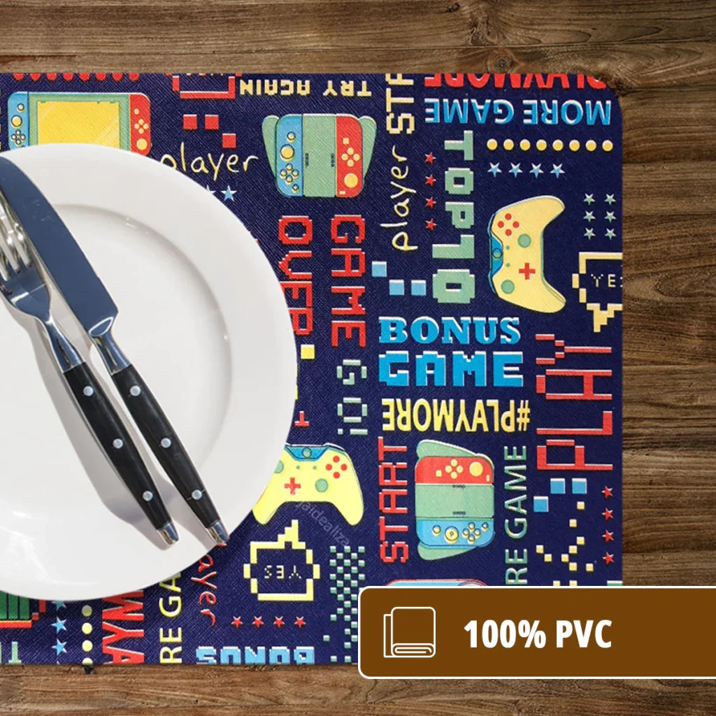 Ver imagem 5 de 6 Jogo Americano Game Play Impermeável Pvc 6 Lugares