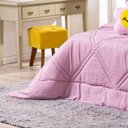 Ver mais imagens de Kit Edredom Queen Menina Teen Rosa com Almofadas Estampadas 07 Peças - Dupla Face Percal 300 Fios