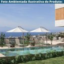 Ver imagem 6 de Ombrelone Lateral Tahiti Fratini 300 Cm Aluminio Cinza Capa Poliéster Base Lateral Hdpe
