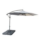 Ver imagem 1 de Ombrelone Lateral Tahiti Fratini 300 Cm Aluminio Cinza Capa Poliéster Base Lateral Hdpe