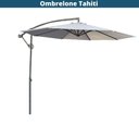 Ver imagem 2 de Ombrelone Lateral Tahiti Fratini 300 Cm Aluminio Cinza Capa Poliéster Base Lateral Hdpe