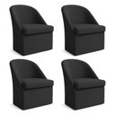 Ver imagem 1 de Kit 4 Poltronas Decorativas Malli Boucle - Pallazio Cor:Preto