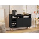 Ver imagem 2 de Buffet Celta Preto C 3 Prateleiras Giga Moveis