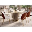 Ver imagem 1 de Mesa Sala Jantar Tokyo + 6 Cadeiras Lizy Off White DJ Móveis
