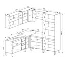 Ver imagem 4 de Cozinha Modulada Completa Angico Quiditá 9 Peças Marrom Grafite