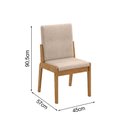 Ver imagem 4 de Kit 2 Cadeiras Sinfonia Naturalle e Linho Creme para Sala de Jantar Sofisticada