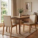 Ver imagem 1 de Kit 2 Cadeiras Sinfonia Naturalle e Linho Creme para Sala de Jantar Sofisticada