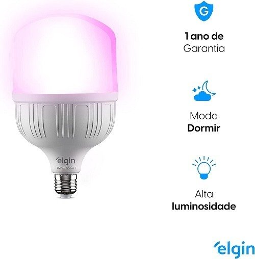 Lâmpada Elgin Inteligente Led Bulbo 20w Rgb Smart Color - 3