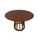 Ver imagem 2 de Mesa de Jantar Redonda Rebeca com Base Cone Palito em Madeira 1,30x1,30 Nogueira