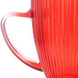 Jogo de Taças com Jarra Versalhes de Vidro Vermelho para Água ou Suco 7 Pçs - 7