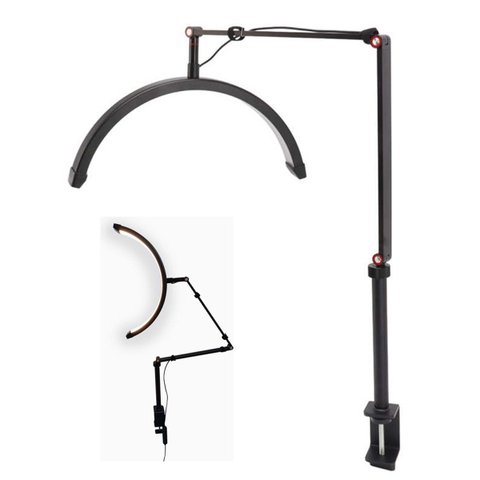 Luminaria Arco Meia Lua 3 Tons Led Estetica Spa Suporte Celular Mesa Salao de Beleza Limpeza de Pele