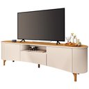 Ver imagem 3 de Rack para Sala de Estar TV 80 pol Orgânico 201cm Martina B01 Off White Cinamomo - Lyam Decor