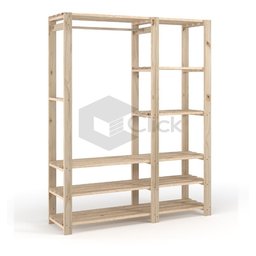 arara com varao cabideiro e prateleira roupa - 5