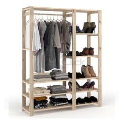 arara com varao cabideiro e prateleira roupa - 4