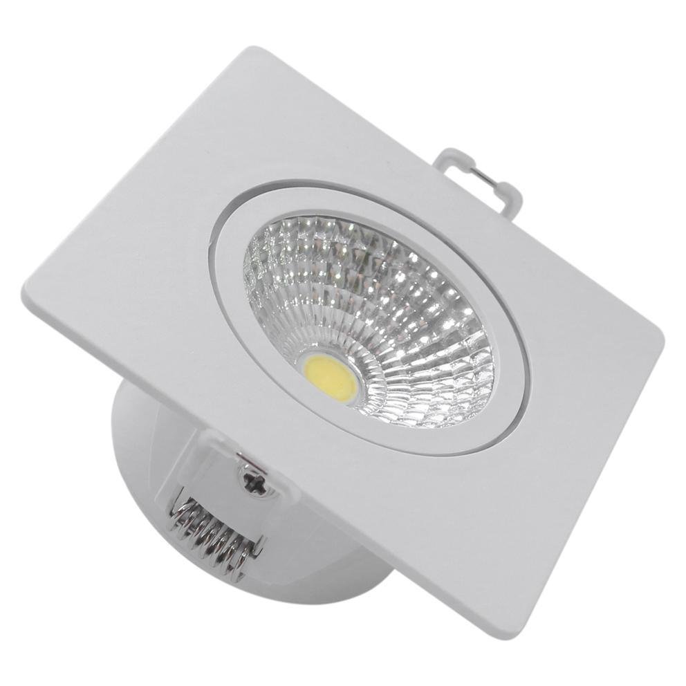 Spot Led Cob Quadrado 7w Direcionável Bivolt Avant Branco - 2