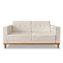 Ver imagem 3 de Sofa Beny 3 Lugares Linho Bege Soft Encosto Inclinado Madeira Prima Deccor