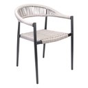 Ver imagem 6 de Kit 5 Cadeiras Área Externa de Alumínio Carmy com Corda Naútica Grafite/amêndoa G56 - Gran Belo